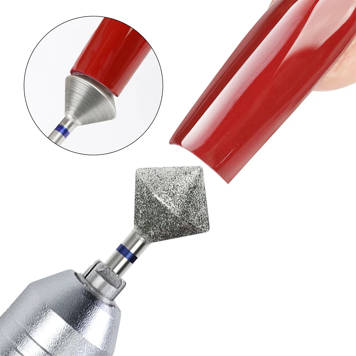 1개 다이아몬드 네일 드릴 비트 로터리 큐티클 클린 버 3/32인치 매니큐어 비트 드릴 머신 액세서리