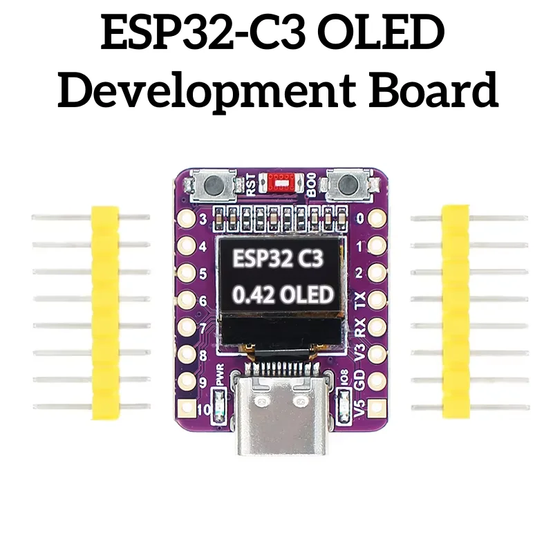 ESP32-C3 OLED development board with 0.42 inch OLED module ceramic antenna ESP32 supermini development board wifi Bluetooth