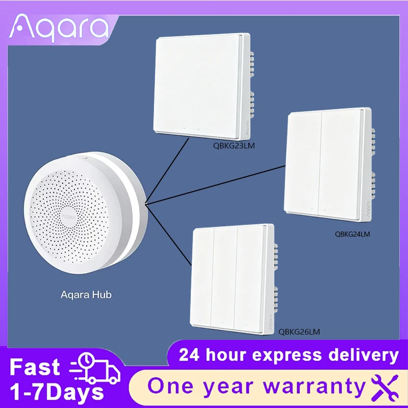 

Умный настенный выключатель Aqara D1 ZigBee, беспроводное управление светом, с поддержкой нейтрального провода/фазы, интеллектуальное подключение