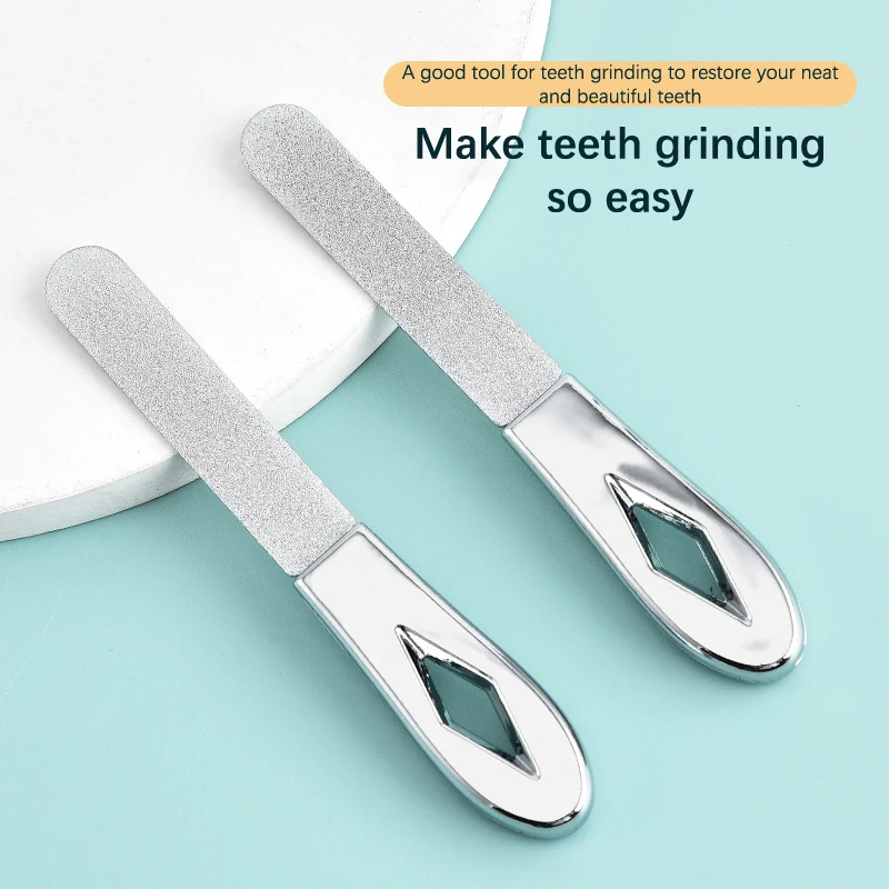 

Stainless Steel Teeth File Tooth Grinding Tools Wisdom Tooth Sandpaper Stick Dental Correction Tools Tooth Alignment Silvery