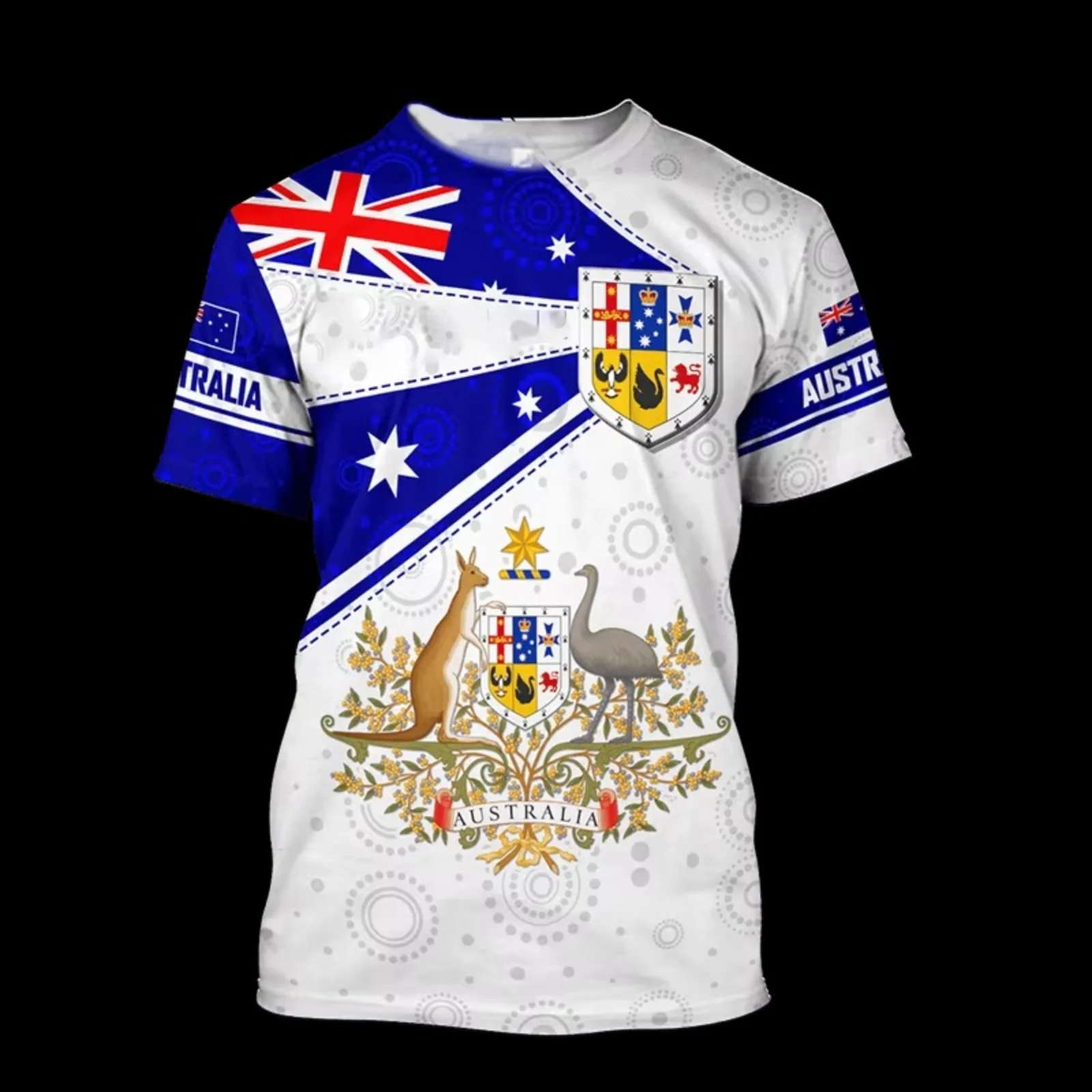 Australia Flag T-Shirts Men's T-shirt Camouflage Print Sweatshirt Summer O-neck koala Jersey Fashion Short Sleeve Clothing Tops