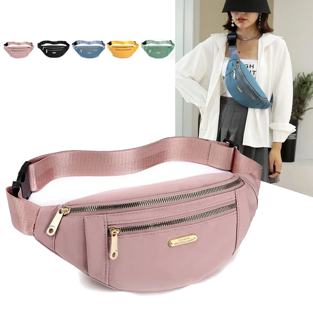 Commuter Fanny Pack Leisure Oxford Waist Bags for Ladies Students Shoulder Crossbody Chest Bags All-match Pouch Bags for Women