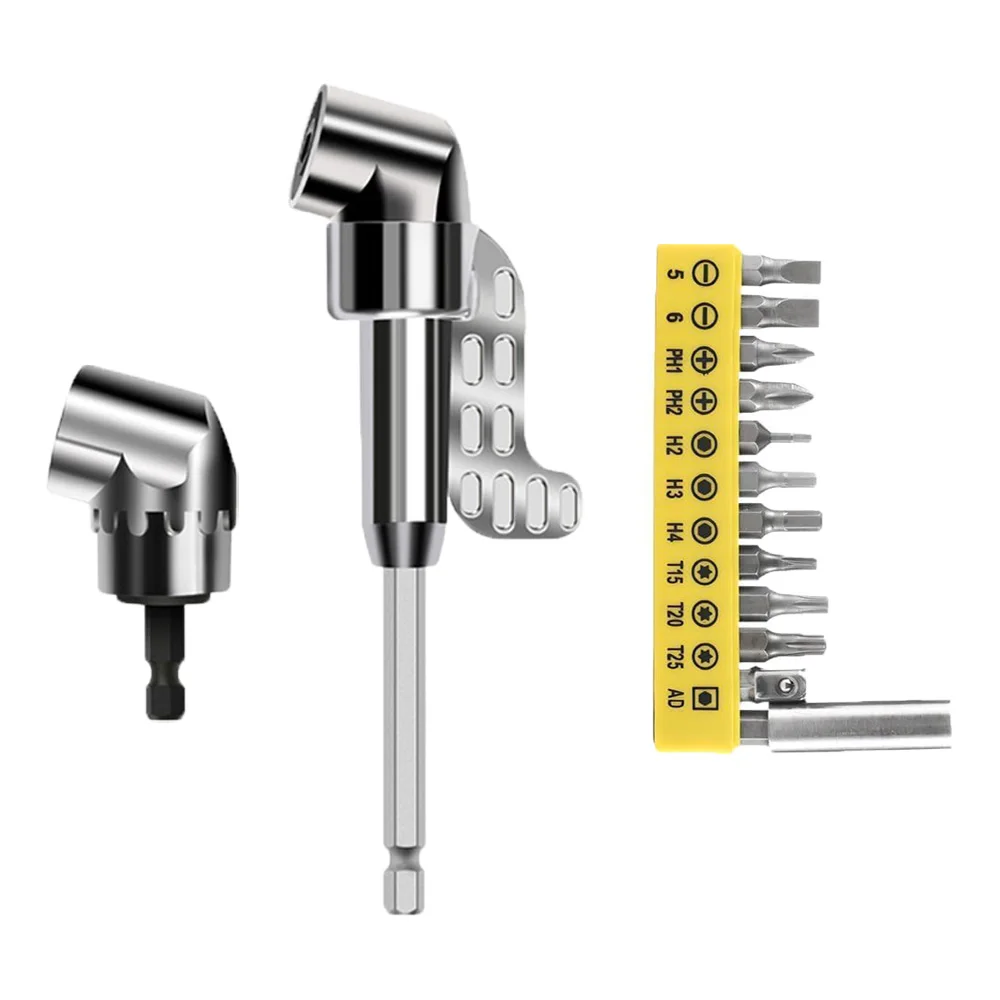 

New 1Pcs Right-angle drill accessory screwdriver head with multifunctional elbow 105 degree right angle drill adapter