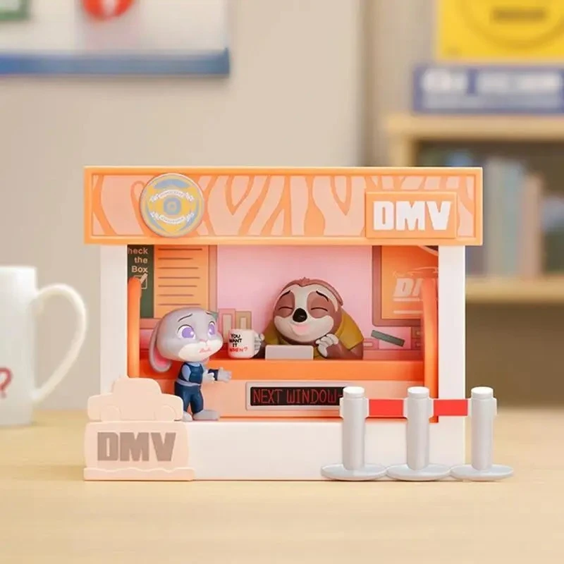 Disney zootopia momentos memoráveis caixa cega, 6 figuras de coleção de cenas, modelo de personagem conjunto de presente coleção de decoração de mesa de escritório