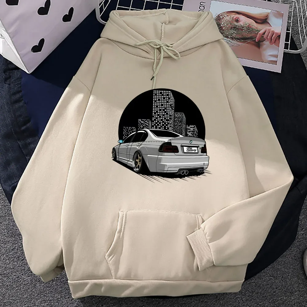 Car Printing Graphic Hoodies Prevalent Male Street Sweatshirts Autumn Casual Hooded Pullovers Soft Fleece Sudadera Clothes