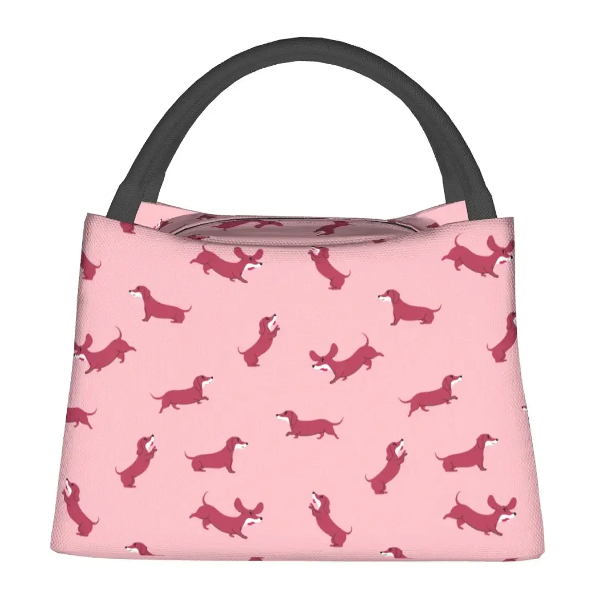 

Cute Dachshund Lunch Bag Cartoon Animal Portable Lunch Box Picnic Designer Cooler Bag Cute Waterproof Thermal Tote Handbags