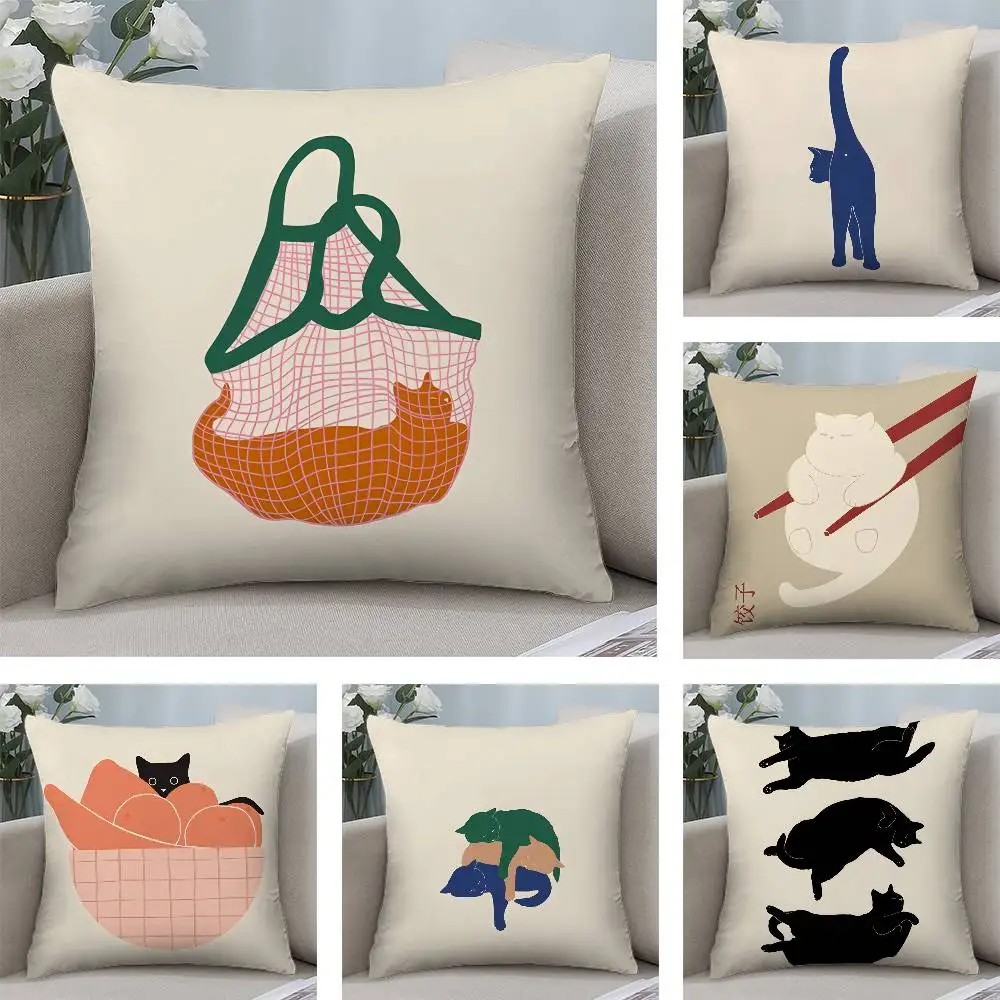 

Минималистичная настенная художественная наволочка с милыми животными, плюшевая ткань, мягкая наволочка, двухсторонняя наволочка с принтом, подарки для дома