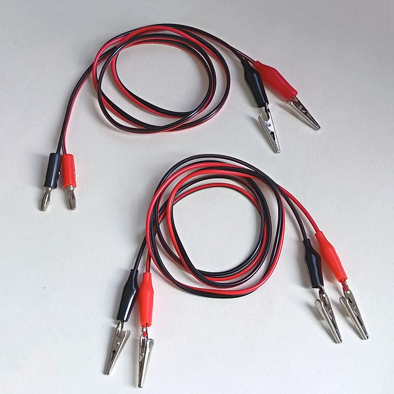 1/3/5PCS 1M Red Black Test Leads Banana Plug Double-ended Alligator Clip for Multimeter Power Test