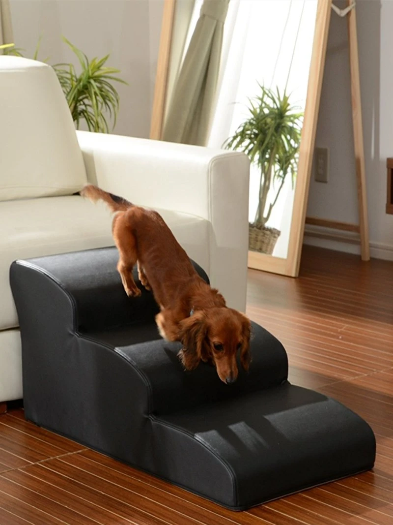 Pet Stairs Steps Small Dogs Up and Down Bed Ladders Senior Dogs Bedside Ladders Removable Sponge Slope Ladders