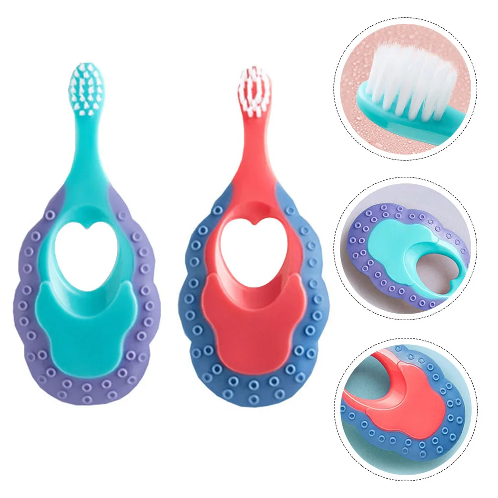 

2 Pcs Soft Bristle Toothbrush for Baby Super with Molar Teether Deciduous Newborn