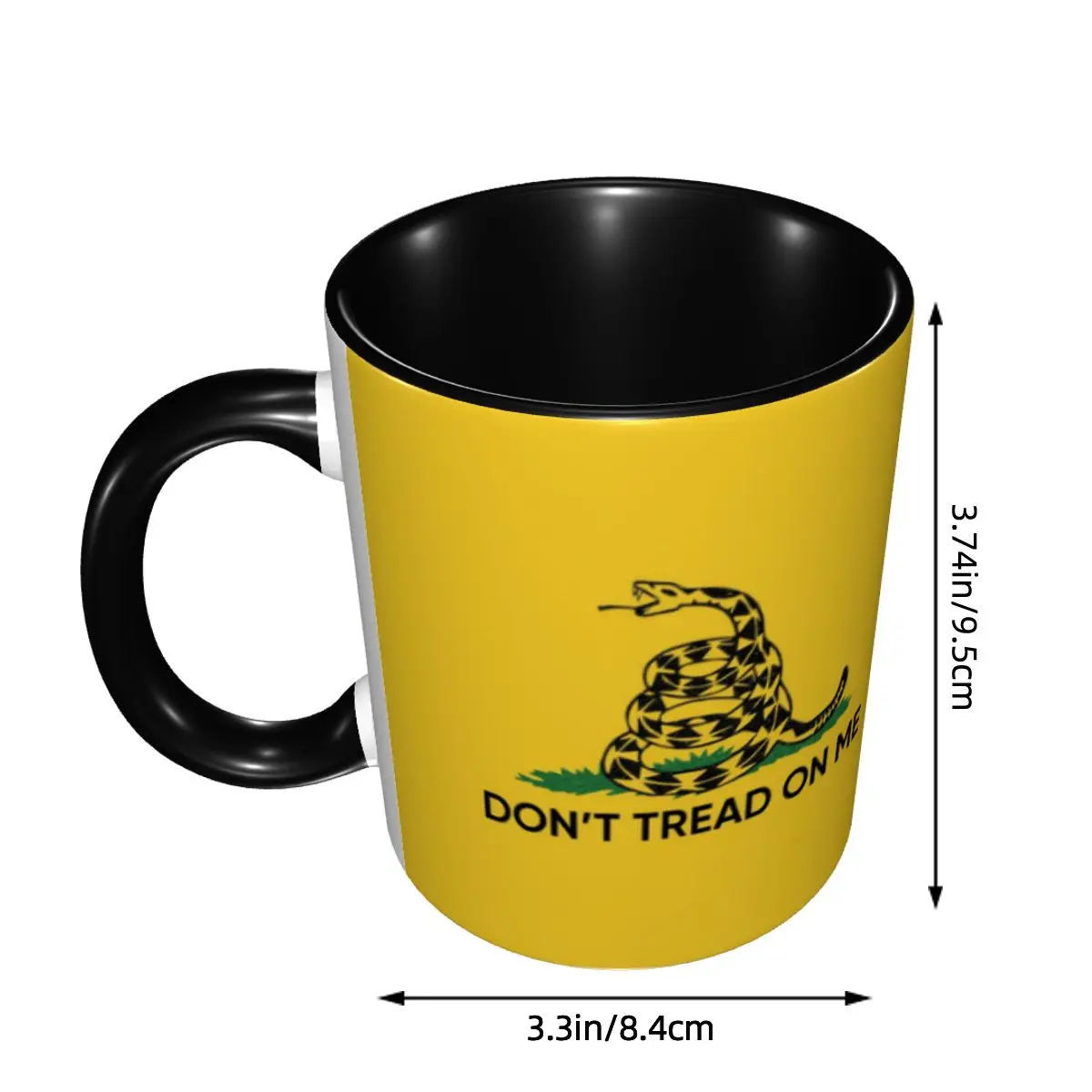 Dont Tread On Me Coffee Mug DIY Personalized Gadsden Flag Ceramic Mug Creative Present - view 2