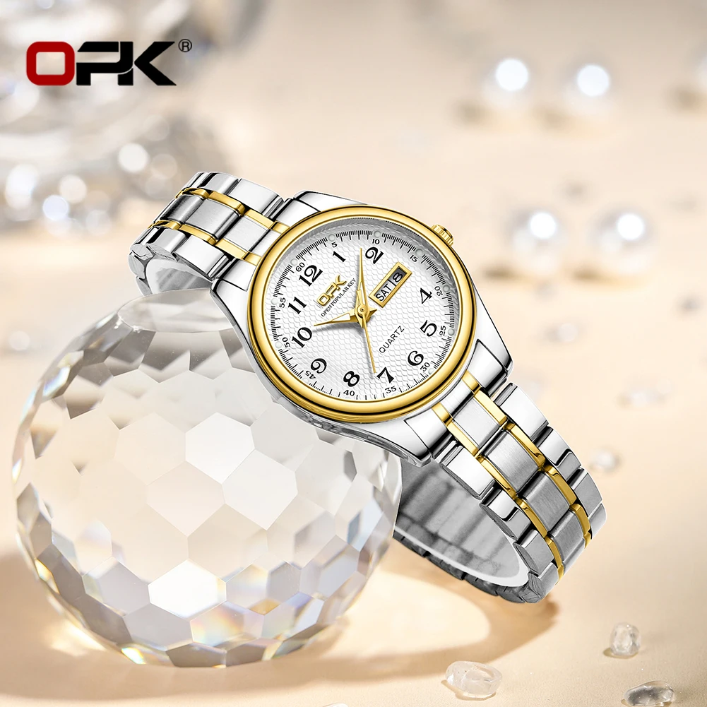 OPK 8110 Classic Quartz Watch Waterproof Watch for Women Stainless steel Luxury Brand Ladies' Watch Reloj Mujer