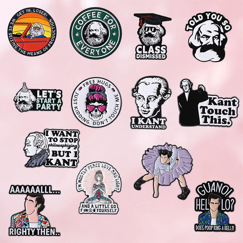 Smart Character Facial Avatar Enamel Pins Let'S Start A Party Creative  Profile Picture Metal Badges Lapel Brooch Jewelry Gifts