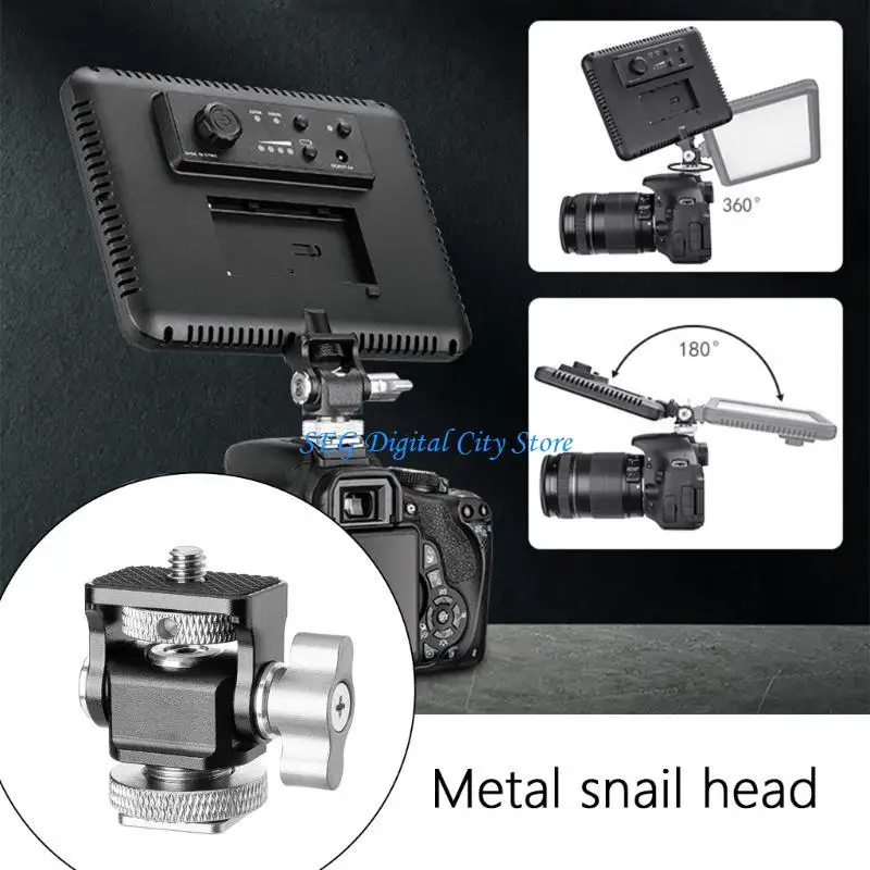 

U75B 1/4inch Camera Monitors Support Bracket Holder with Cold Shoe Mount 360 Rotatable 180 Tiltable Adjustable Damping