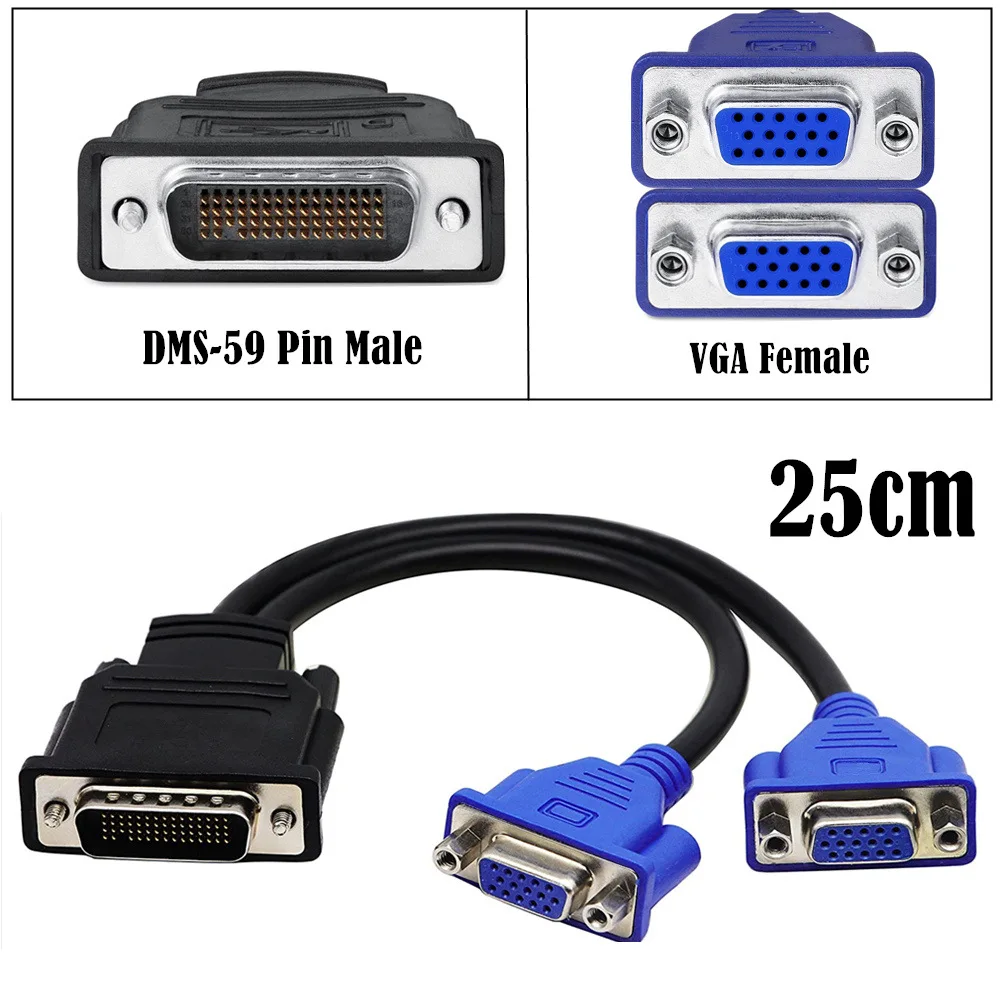 LFH DMS 59Pin Splitter Cable Male to 2 HDMI VGA DVI DP Female Extension Adapter For graphics card Computer TV monitor projector