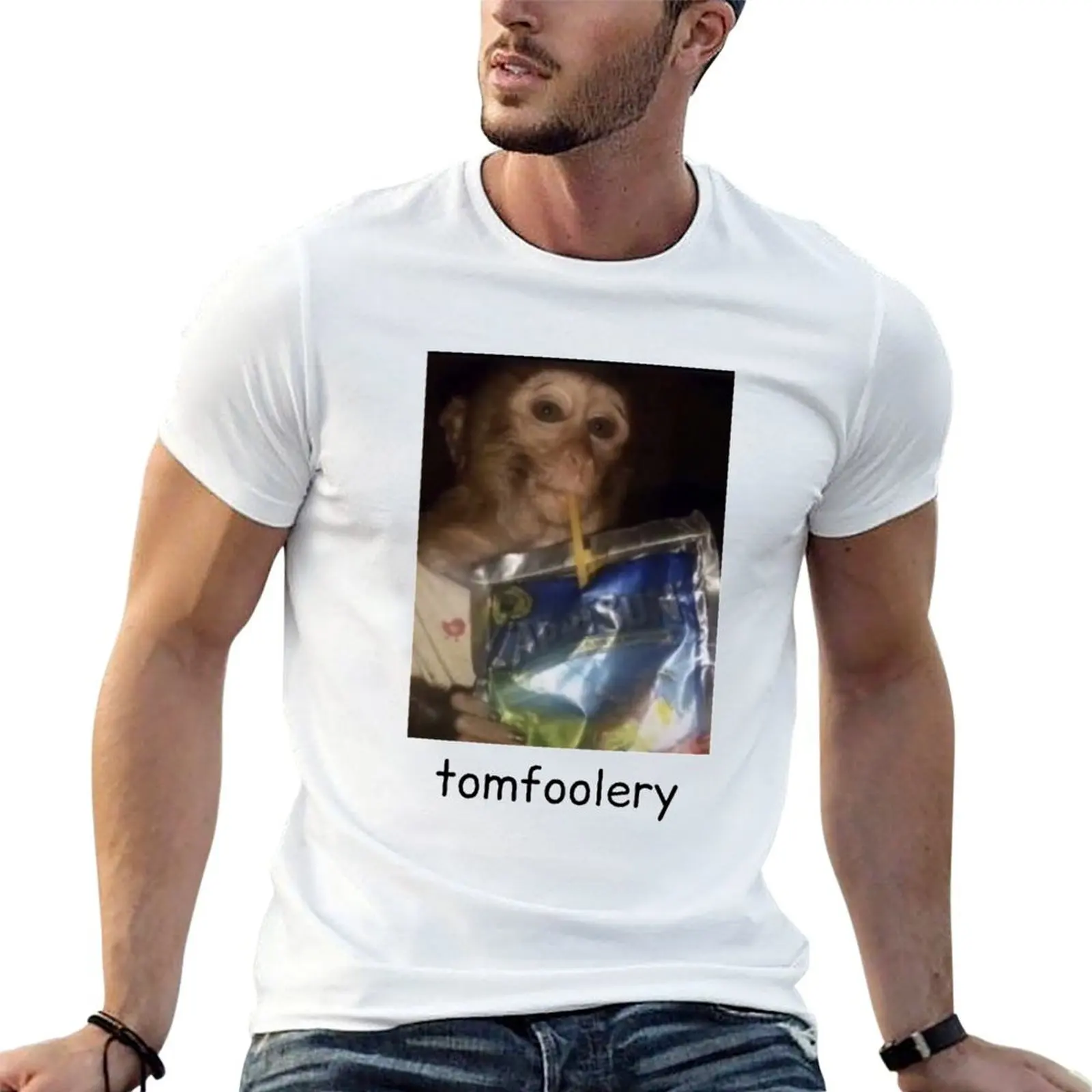 

Tomfoolery tshirt t man man graphic funny monkey T-Shirt shirts