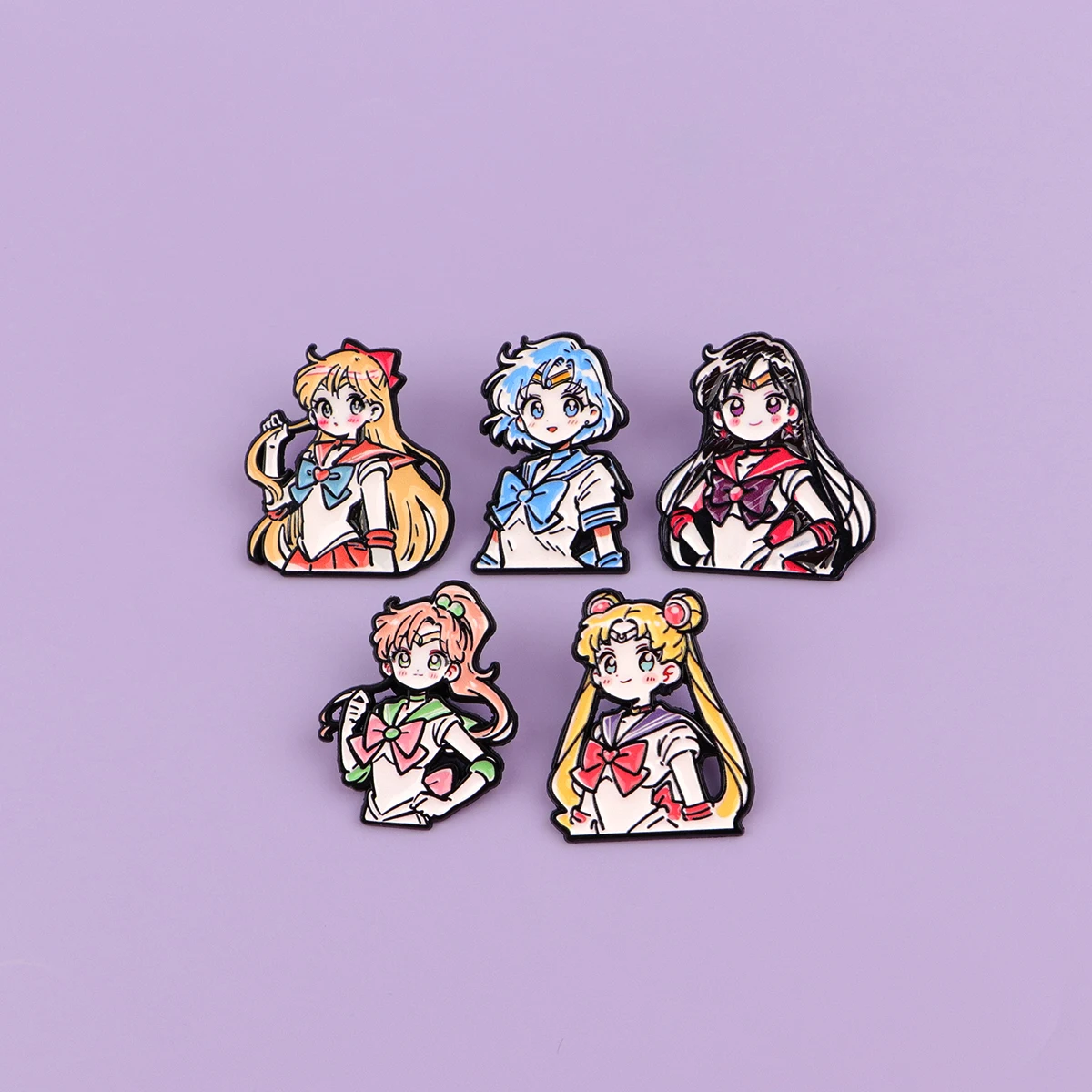 Cute Girls Smalto Pin Manga Anime Distintivi sullo zaino Cartoon Spille da donna Cappello Spille Accessori Cosplay Giocattoli Regali