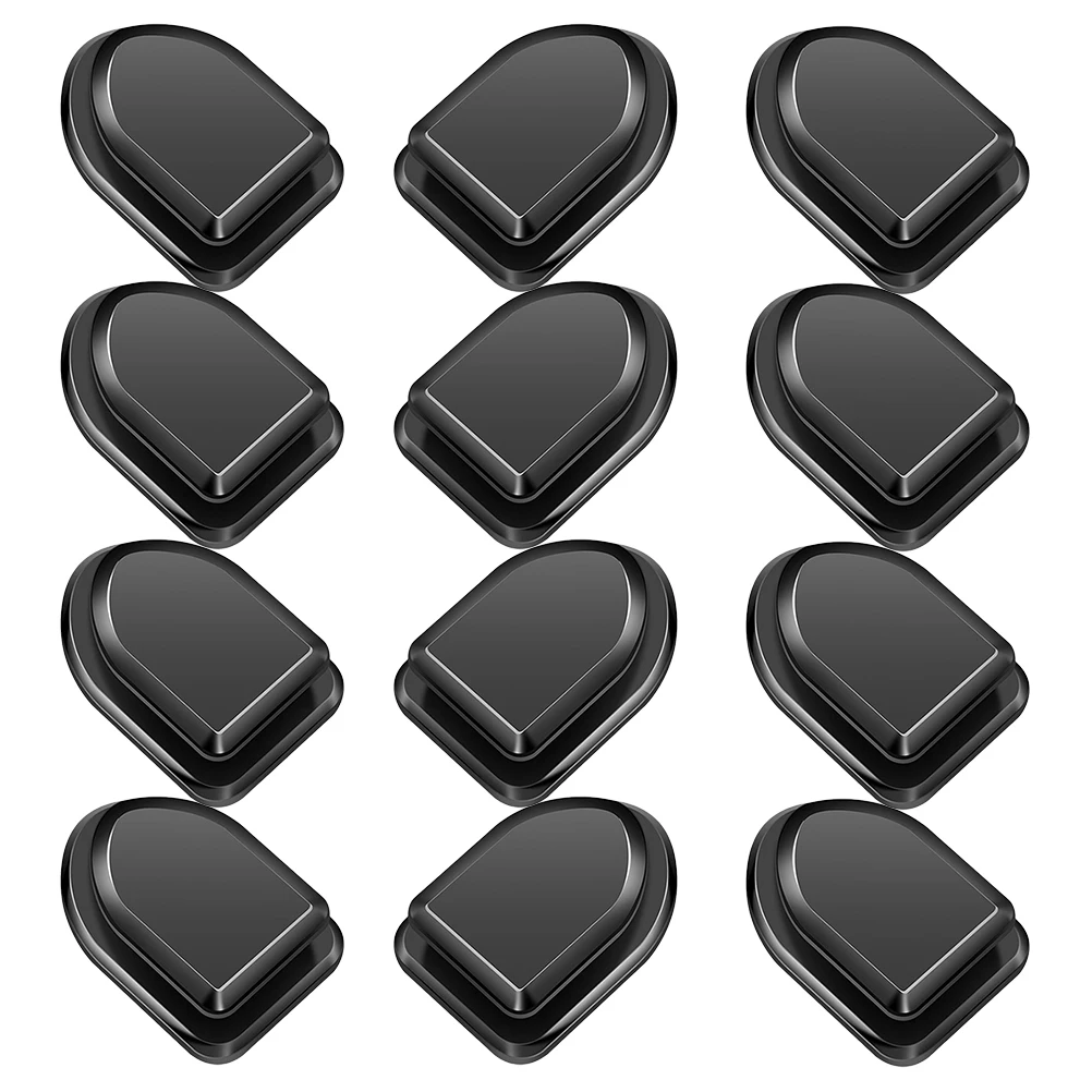 

20 Pcs Car Hooks Headrest Dashboard Mini Black Adhesive Multi Functional BackrestHooks ABS Wide Application