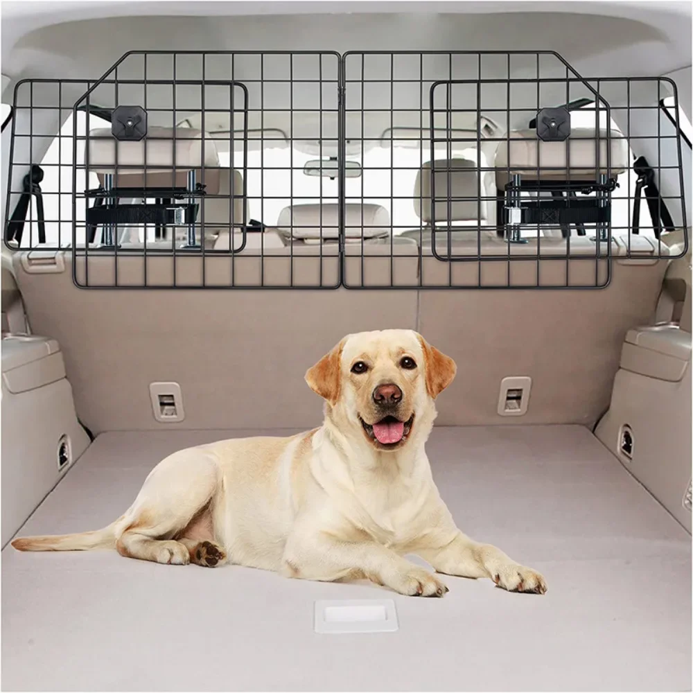 Iron Collapsible Dog Mesh Safely Drive Pet Car Guardrail Strong and Durable Trunk Fence Easy Install Pet Products Accessories