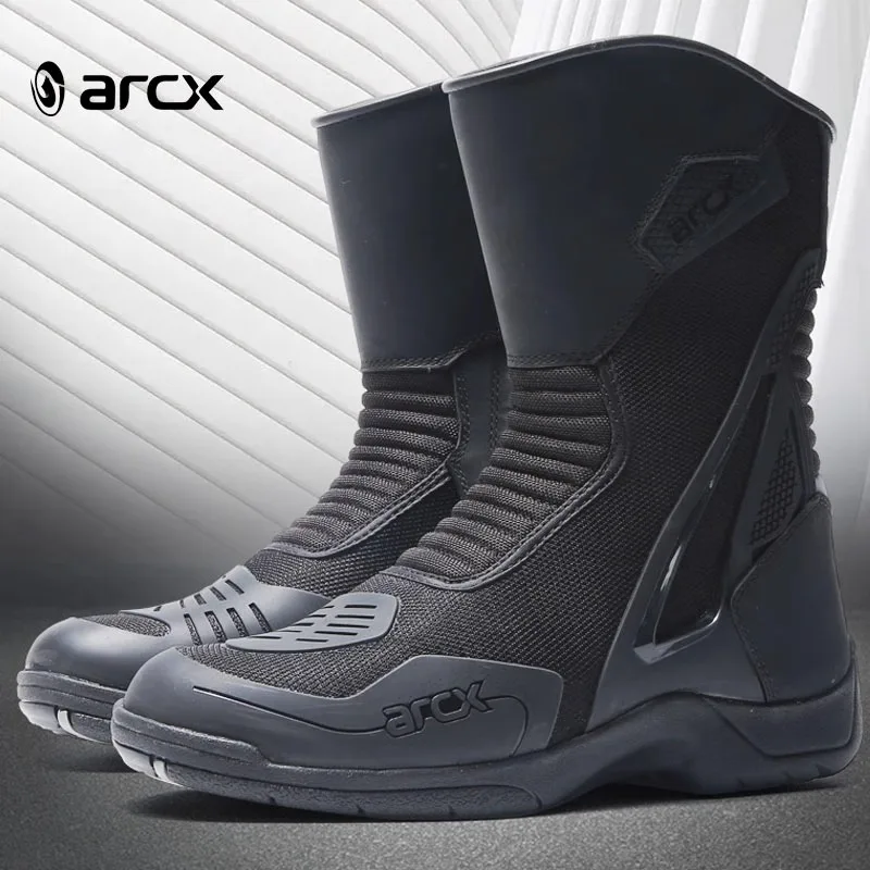

ARCX Motorcycle Boots Men's Waterproof Wear-resistant Breathable Road Motorcycle Shoes Long-distance Cycling Anti-fall Shoes