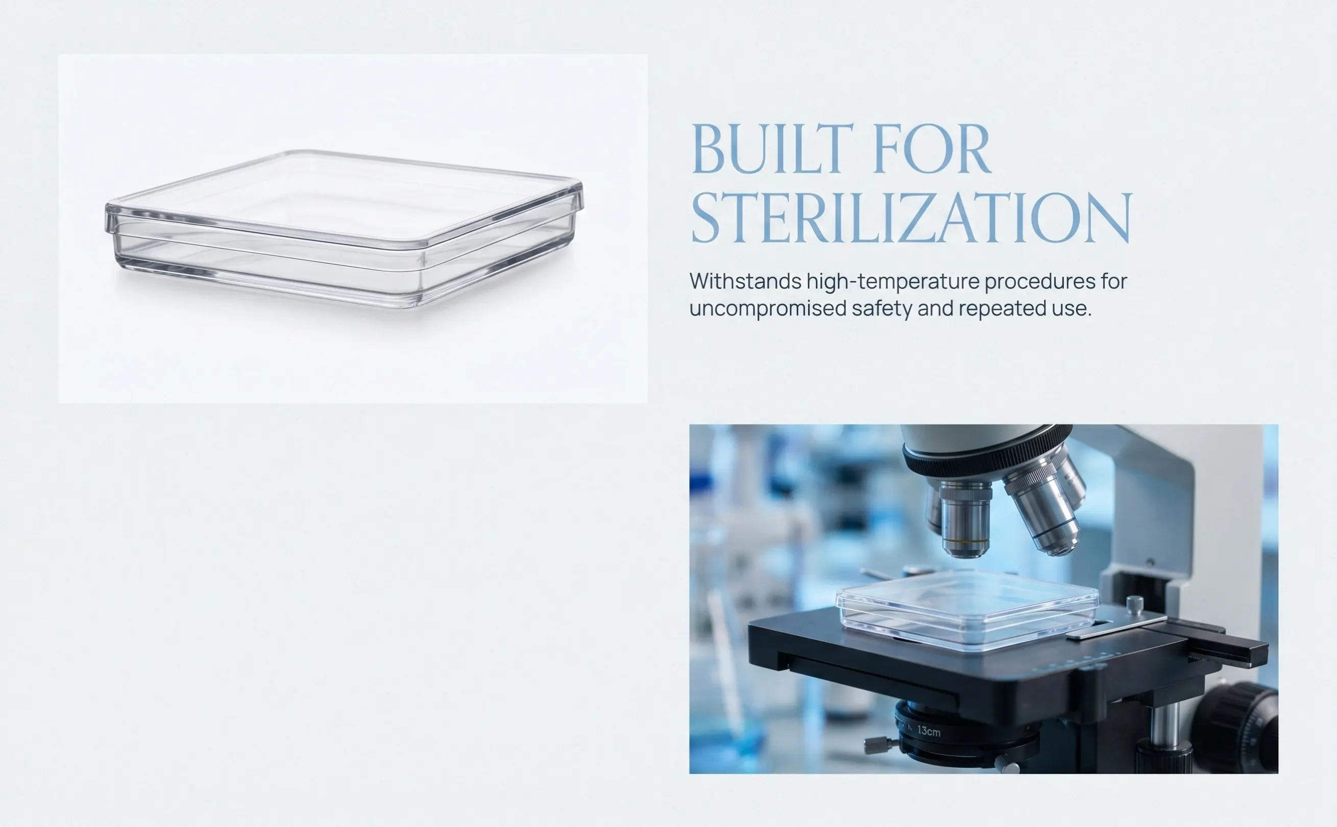 10Pcs Cell Culture Plates Square Transparent Plastic Petri Plates Sterile Lab Experiment Dishes for Microbiology Research