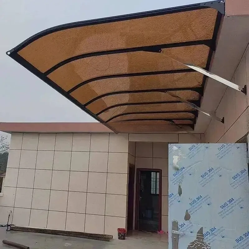 Rainproof Pergola Transparent Plate Awning Garden Pavilion Nordic Home Window Courtyard Eaves Large Sink Aluminum Alloy Gazebos