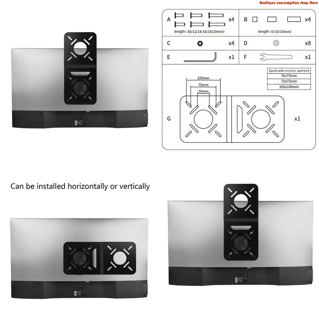 L9NA Mini-Host Display Back VESA Mounting Mount Bracket For Computer Monitor Router