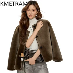 Real Merino Wool Fur Coat Women Luxury Natural Sheepskin Fur Jacket New in Coats Winter Clothes Woman 2024 дубленка женская