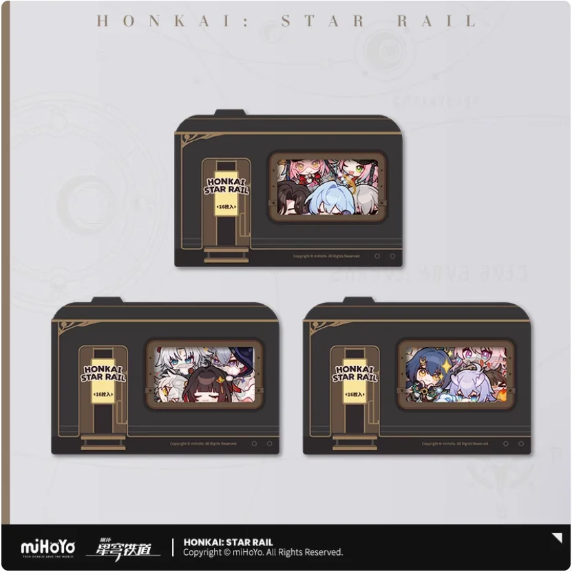 2024 Anime Honkai: Star Rail Pom-Pom Exhibition Center Series Q Version Sticker Pack March 7th Wubbaboo Roaming Test MiHoYo Gift