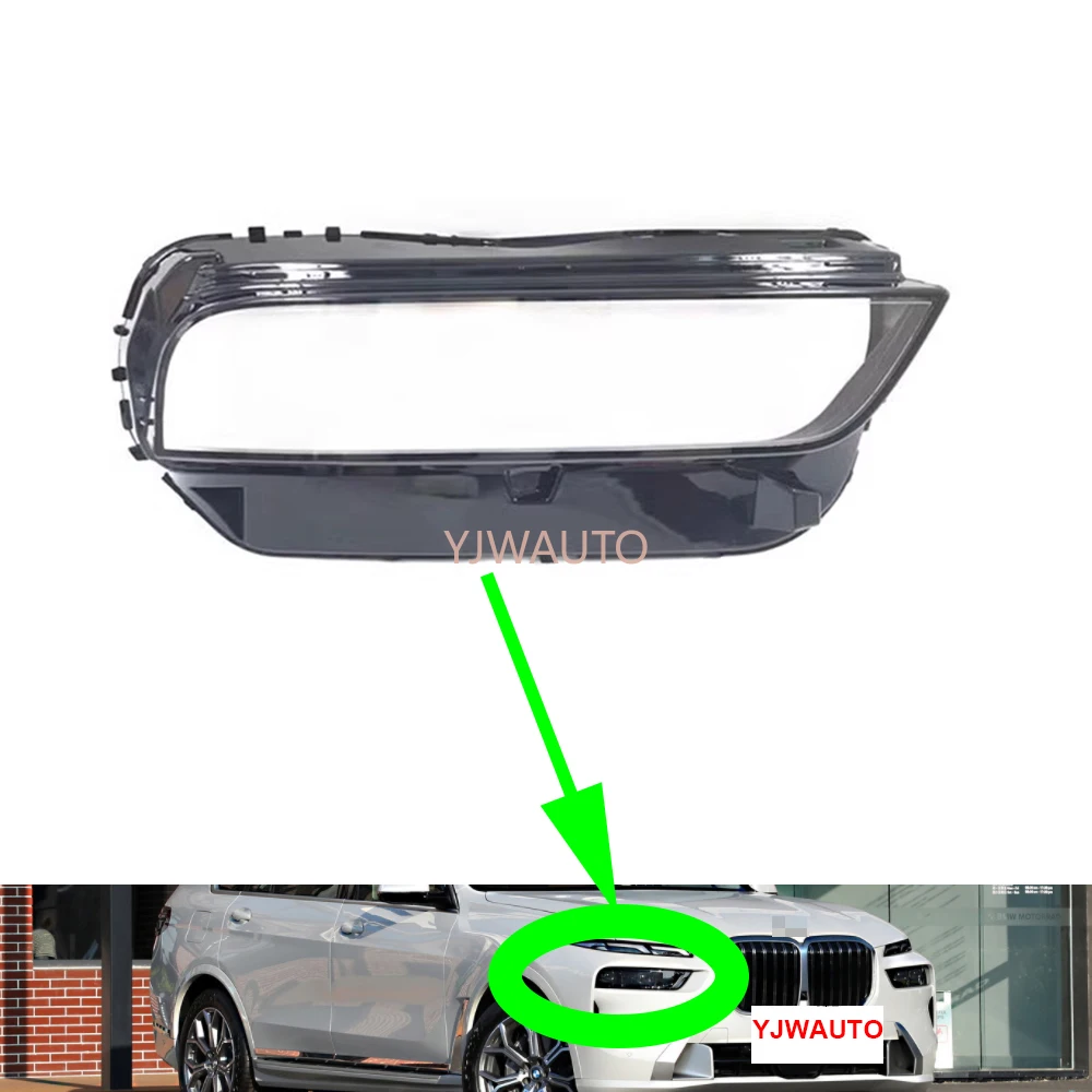 

For BMW X7 X7M G07 2023 Headlight Lens Car Headlamp Cover Glass Replacement Clear Front Lampshade Auto Shell