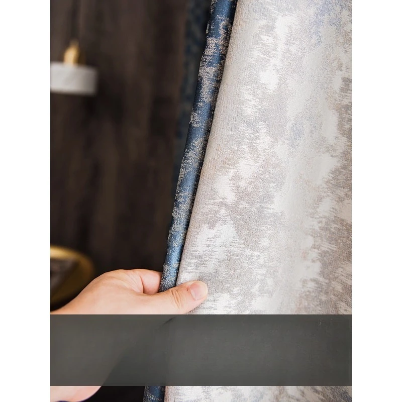 

Curtains for Living Dining Room Bedroom Blackout Luxury Custom Size Light Luxury Modern Simplicity and High-end SenseWhite Tulle