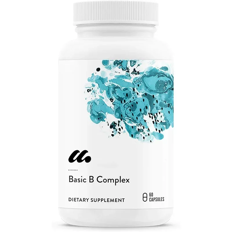 

Basic B-Complex Vitamin Supplement Tissue-Ready B Vitamins with Choline Gluten-Free Dairy-Free Formula for Health Maintenance