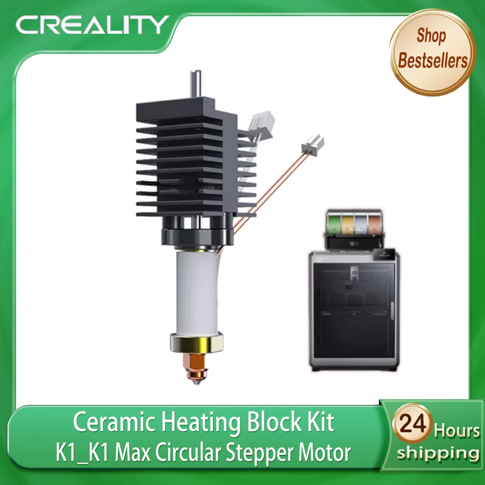 

Creality Original K2 plus High Temperature Resistance Ceramic Heating Block Kit 350°C Heater Block for 3D Printer Parts