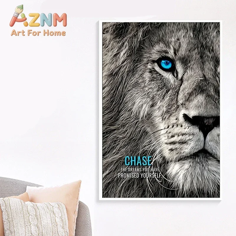 Animal posters Eagle Lion Wolf Tiger photo Canvas Printing Wall  Decoration Frameless Painting For Home Living Room  Decor