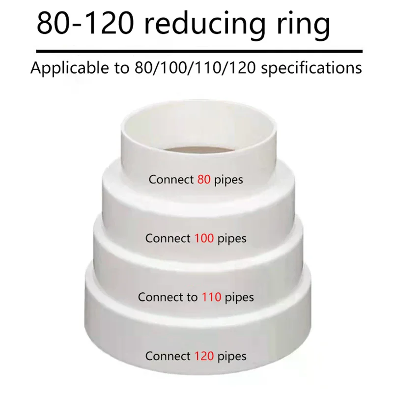 

Duct Multi Reducer Extractor Fan Pipe Connector 80/100/110/120mm For Fan Ventilation Duct Pipe Tube Exhaust Duct Connect