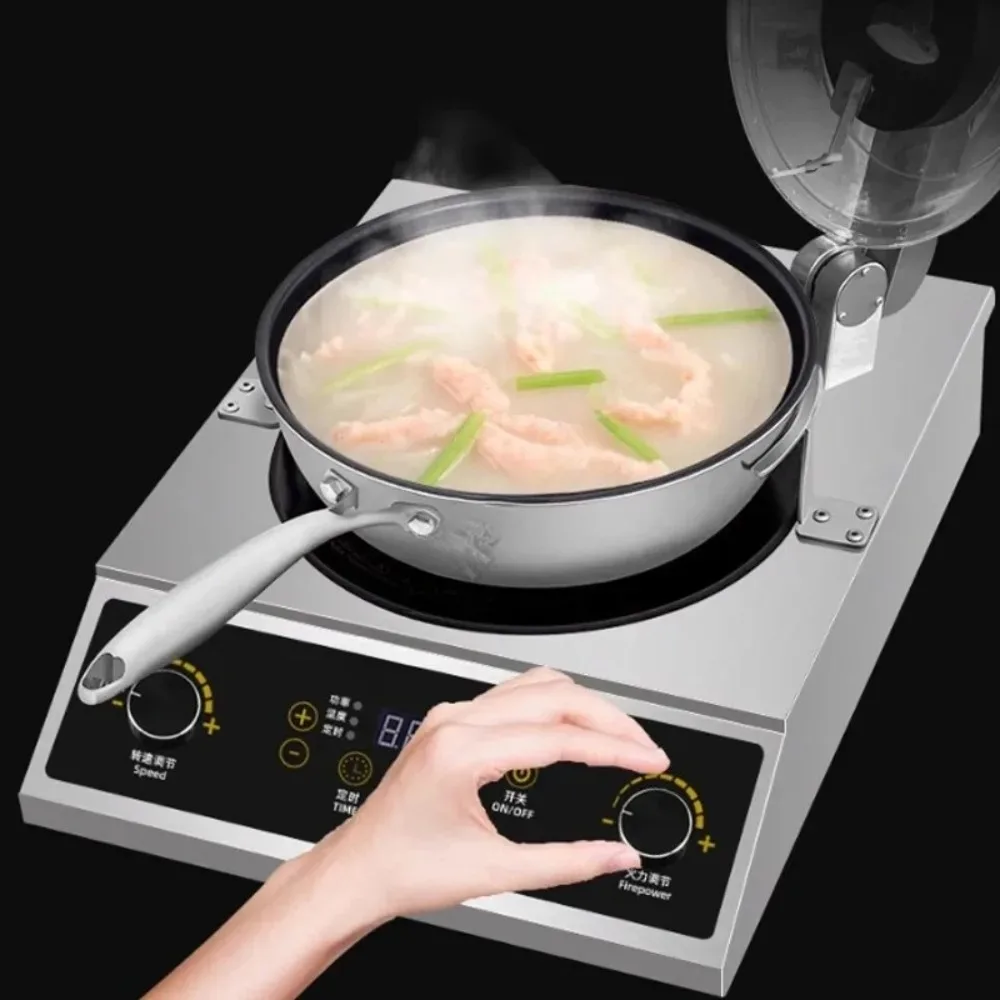 Apparatus Automatic Cooking Pot Intelligent Multi Functional Light Wave Upper Stirring Fast Food Fried Rice Machine