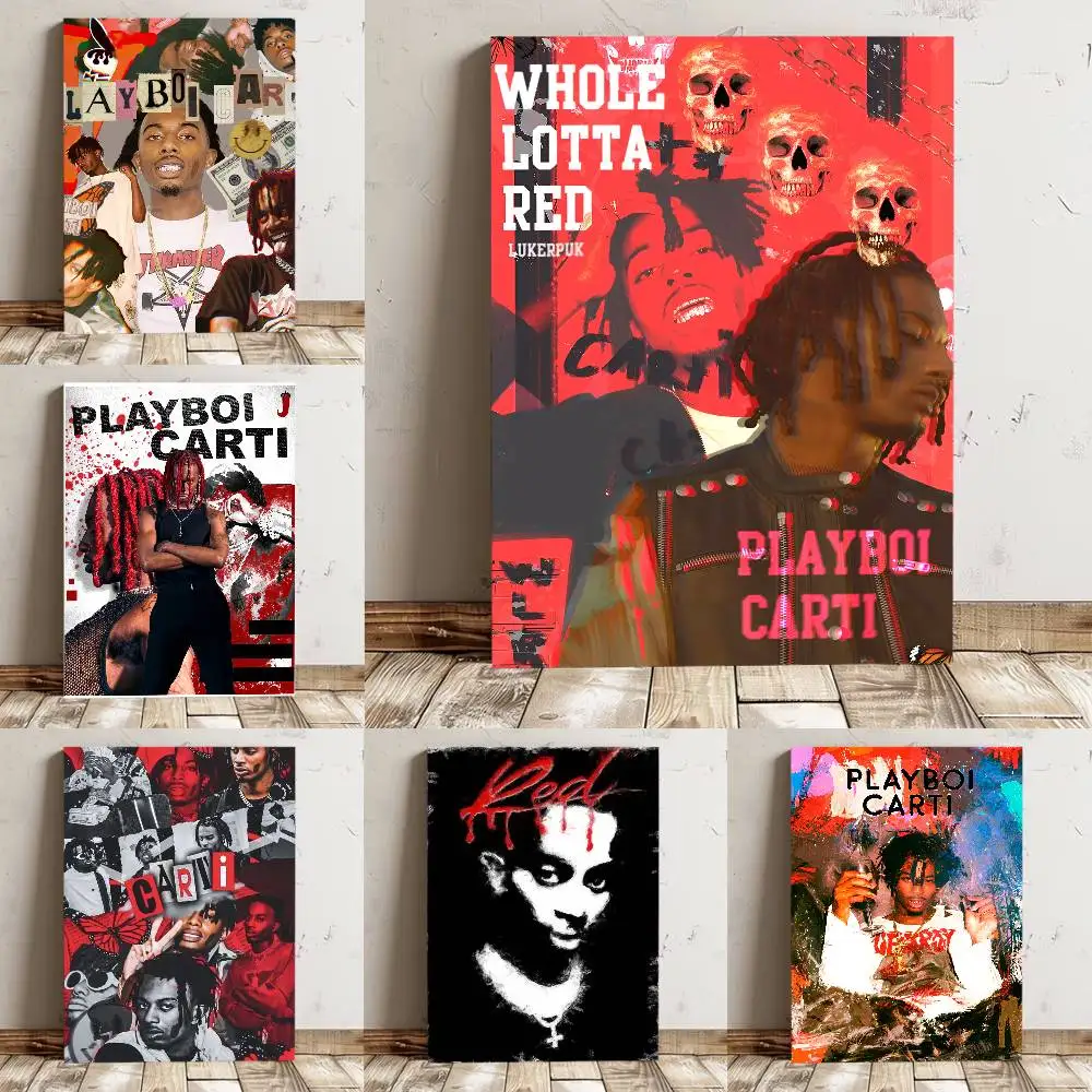 P-Playboi C-Carti Poster, hochwertiger Druck, wasserfester Wandkunst-Aufkleber für Bar, Wohnzimmer, Dekoration, Geschenk
