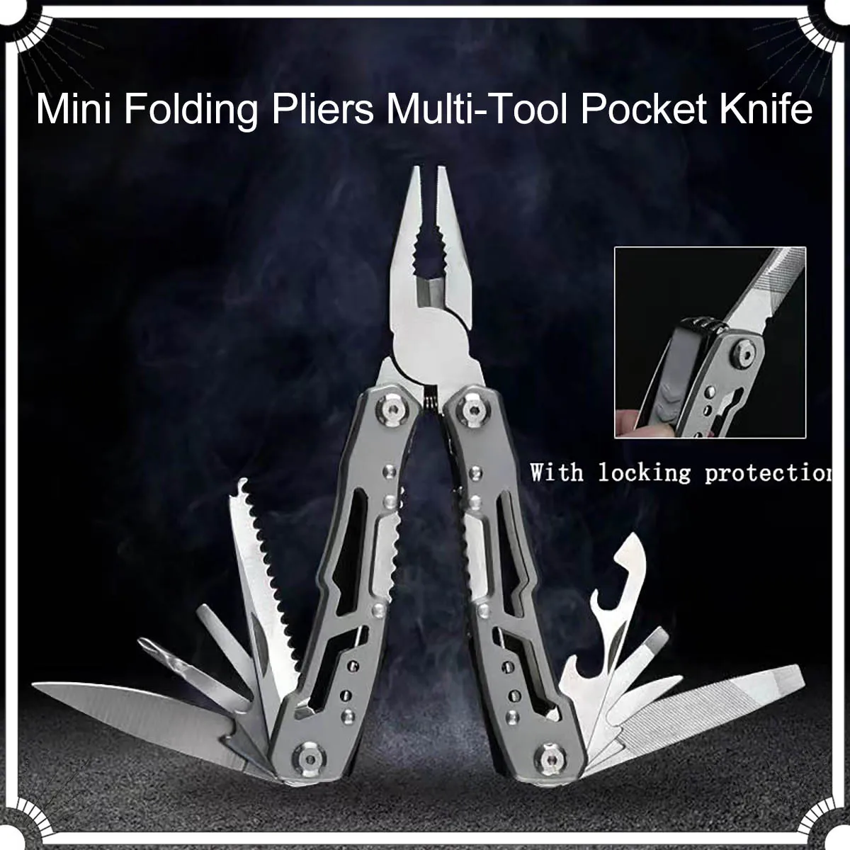 Mini Folding Pliers Multi-Tool Pocket Knife Portable Fold Outdoor Tactical Hunting Survival Rescue Multipurpose Repair Tool