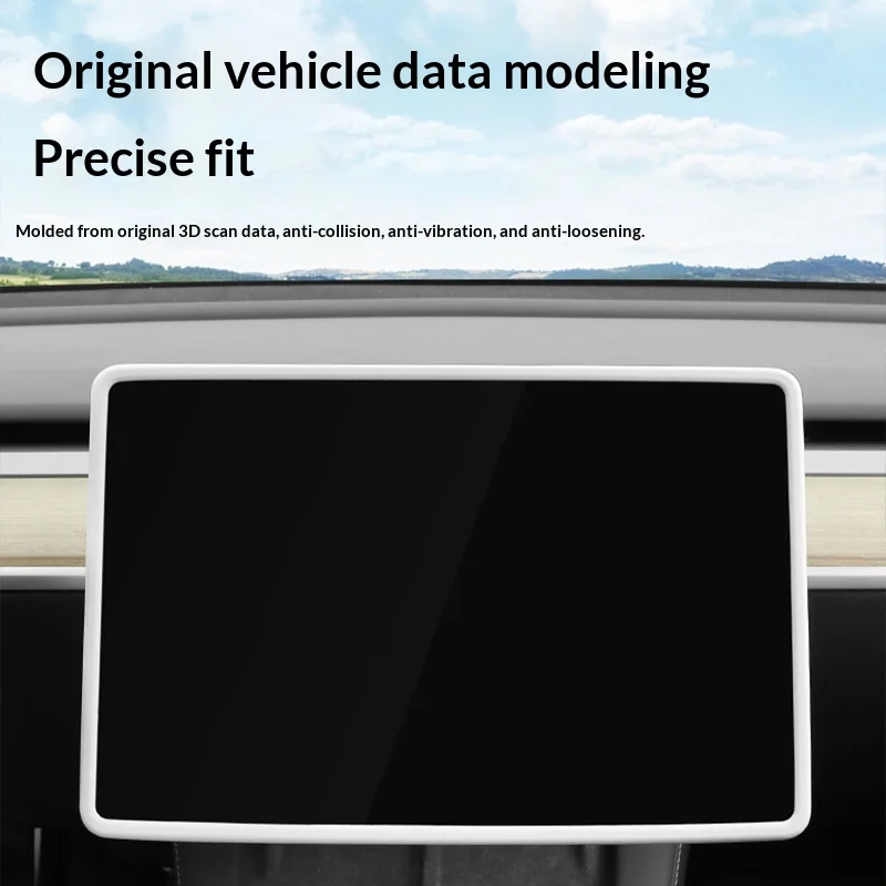 For Tesla Model 3 Y Silicone Protective Frame Edge Cover Central Control Accessories Navigation Screen Protector Interior Trim