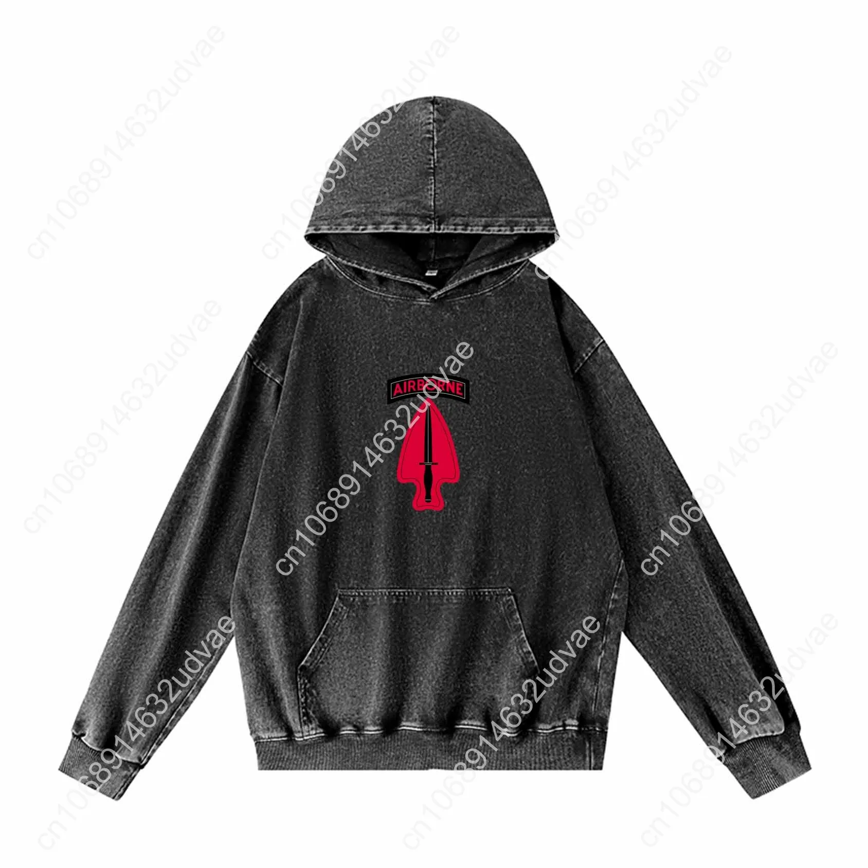 USASOC Delta Force Hoodies Retro Sweatshirt met capuchon Man Vrouw Tiener Vintage Pullover Sweatshirt met zak Aangepaste tops