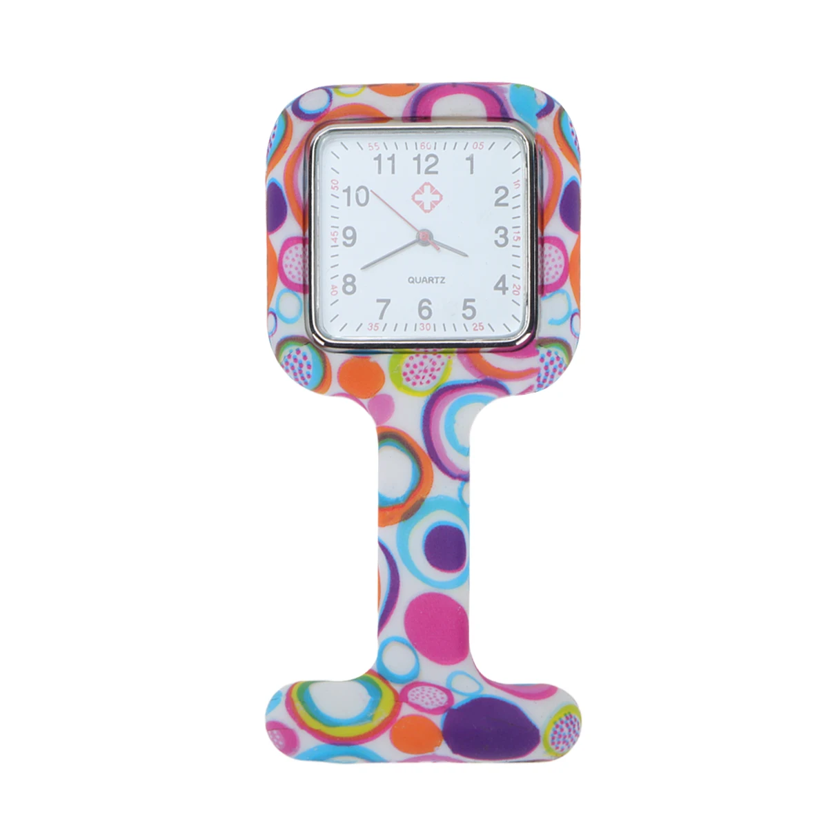 

Silicone Nurse Pocket Watch Stylish Clip- Watch for Doctors Nurses Unique Print Design