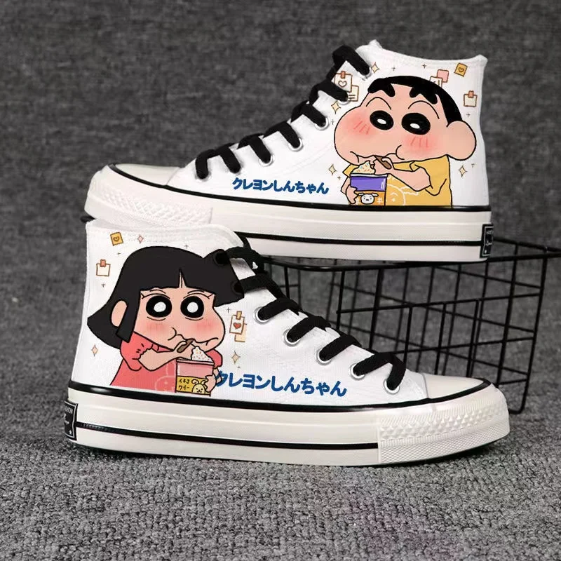 really pictures Crayon Shin-chan plus big size Melody Kuromi Design Casual Shoes autumn New women Canvas man board shoes