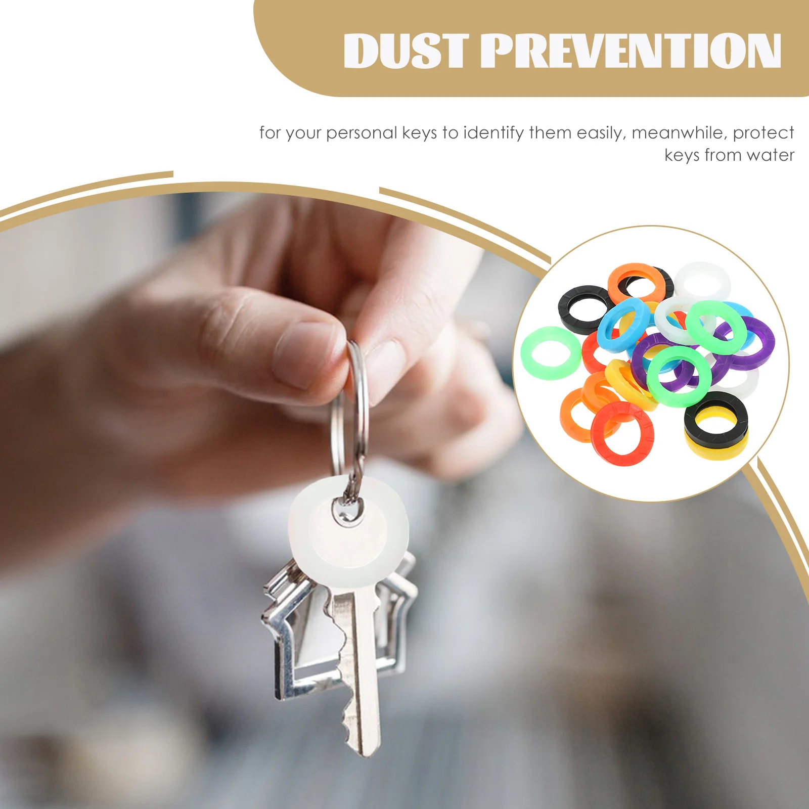 

24Pcs Brightly Colored Key Covers Elastic Silicone Key Caps Key Identifiers Perfect For Personal