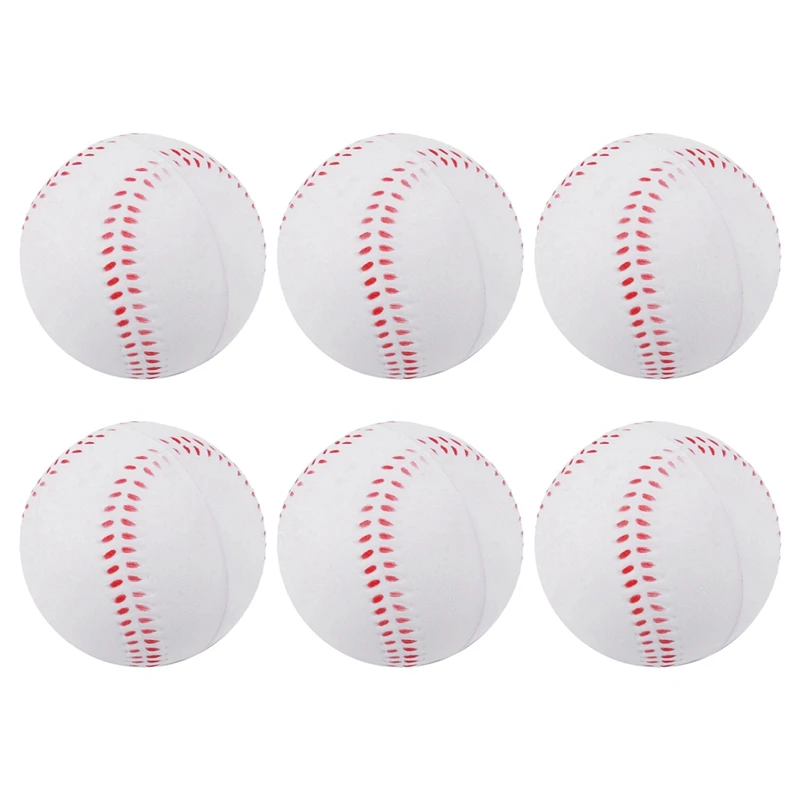 

6X Sport Baseball Reduced Impact Baseball 10Inch Adult Youth Soft Ball For Game Competition Pitching Catching Training