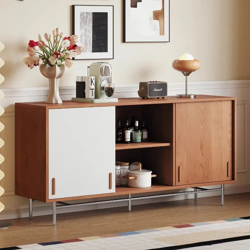 Ancient solid wood dust side cabinet in the wind, living room multi-functional Bauhaus floor-to-ceiling retro strip locker