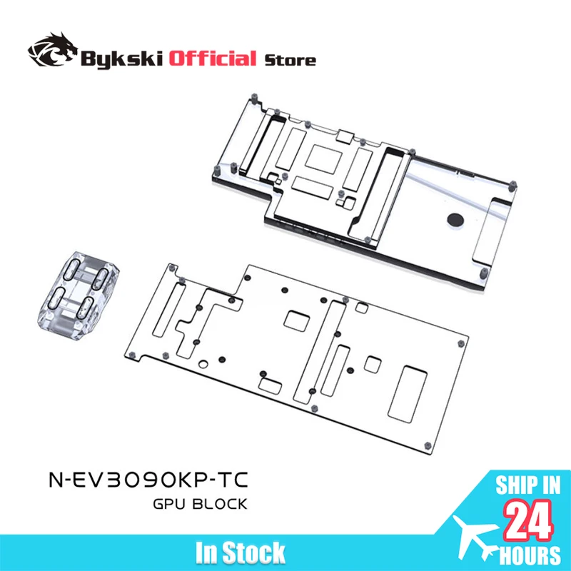 Bykski GPU Block for EVGA RTX3090 Kingpin Hybrid Backplane / Full Cover Water Cooling Video Card Copper Radiator N-EV3090KP-TC