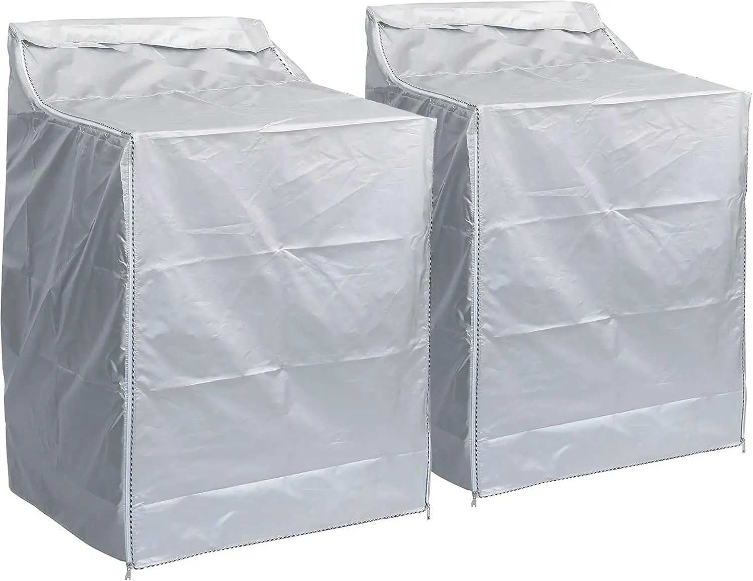 

2-Piece Top-Load Washing Machine Cover, Outdoor Protection for Most Washers, Silver, 29x28x43 Inches