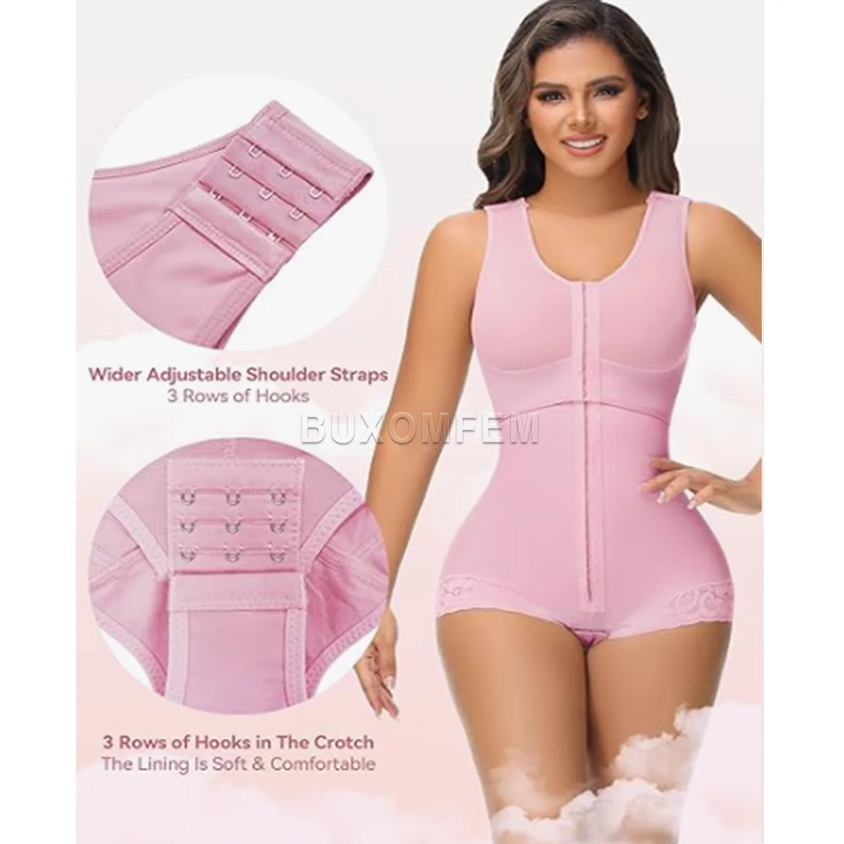 Open-breasted Columbian Fajas Shapewear Women's Shaped Up Colorful Hip Lifting Body Shaper Colorful Slimming Bodysuits Underwear