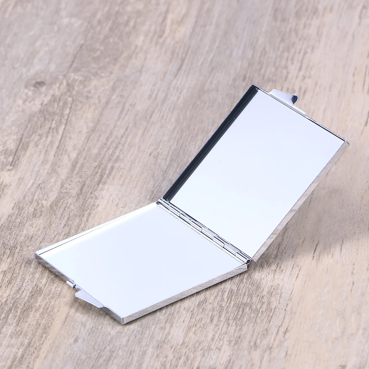 Small Portable Mirror Square Makeup Mirror with Metal Housing Folding Dual Mirror compact mirror folding mirror