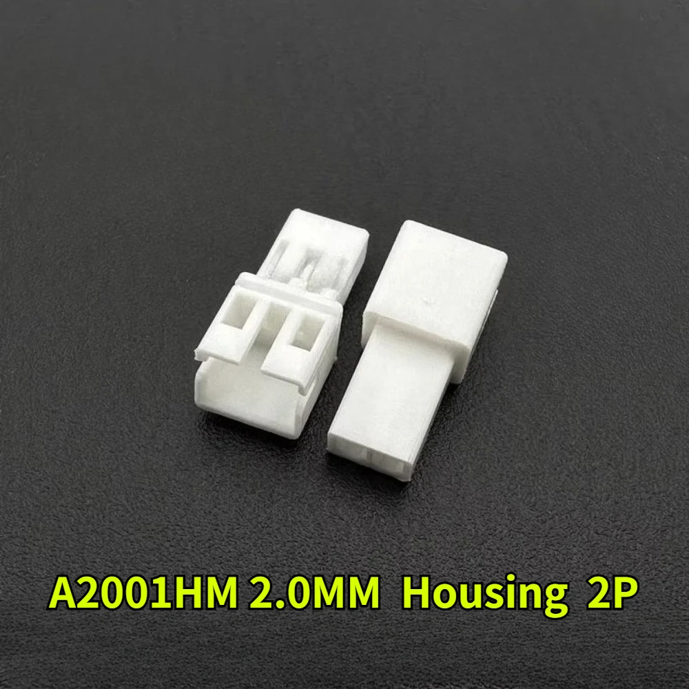 20/50/100Pcs/lot A2001HM Housing 2P 3P 4P 5P 6P 7P 8P 10P Pitch 2.0mm Rubber shell Plug Connector Terminal